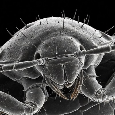 Close-up of silverfish insect