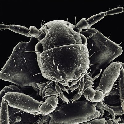 Ant Head Closeup SEM Image