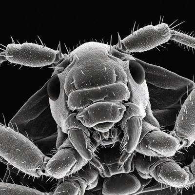 Silverfish insect close-up SEM