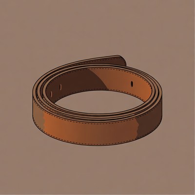 Brown Leather Belt Illustration