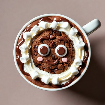 Smiling Chocolate Cookie Hot Cocoa