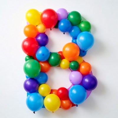 Colorful Balloon Letter B