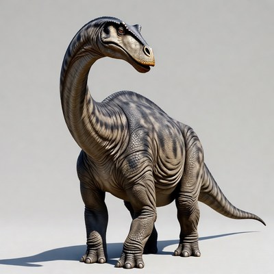 Brachiosaurus dinosaur standing isolated