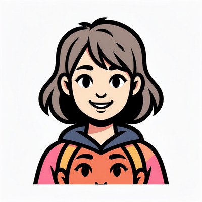 Smiling girl peeking from hoodie