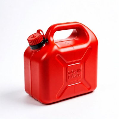 Red Gasoline Can Isolated