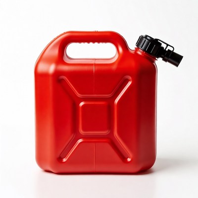 Red Plastic Gas Can