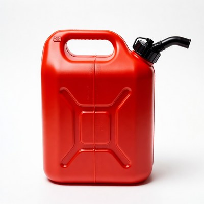 Red Plastic Gas Can