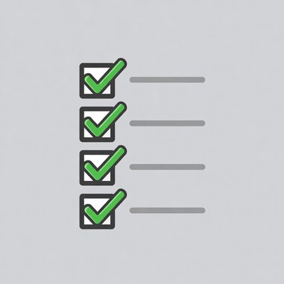 Completed Checklist with Green Checkmarks