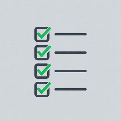 Five Green Checkmarks Checklist