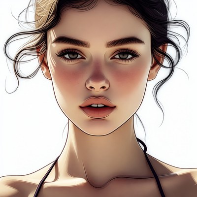 Beautiful woman close-up portrait