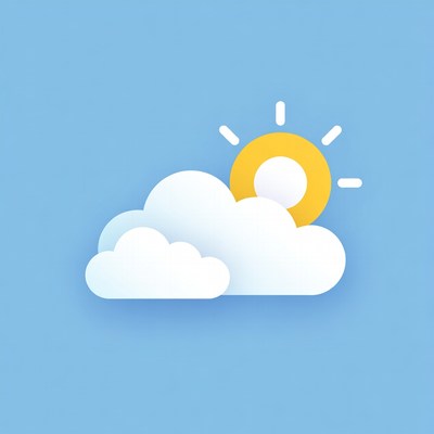 Sunny Day with Clouds Icon