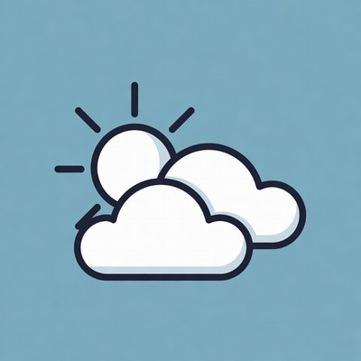 Sun and clouds illustration