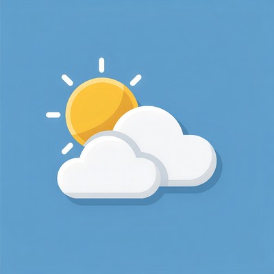Sunny sky with clouds