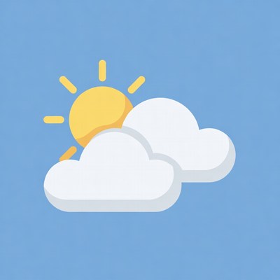 Sunny sky with clouds