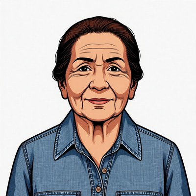 Elderly Asian woman portrait