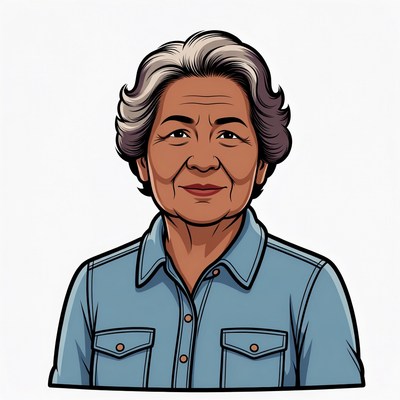 Elderly Asian woman portrait