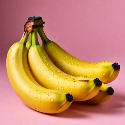 Bunch of ripe yellow bananas