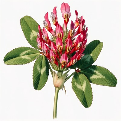 Red Clover Flower Illustration