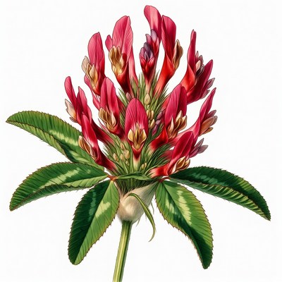 Red Clover Flower Illustration