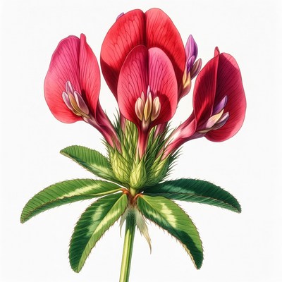 Red Clover Flower Illustration