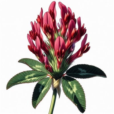 Red Clover Flower Illustration