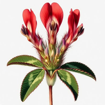 Red Clover Flower Illustration