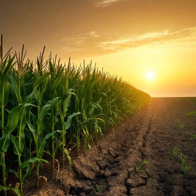 Corn Field at Sunset