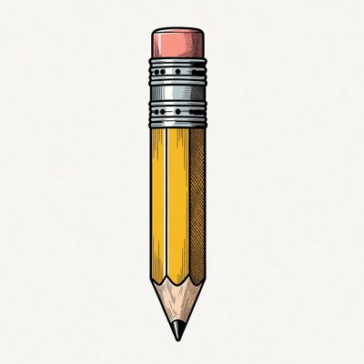 Yellow pencil illustration