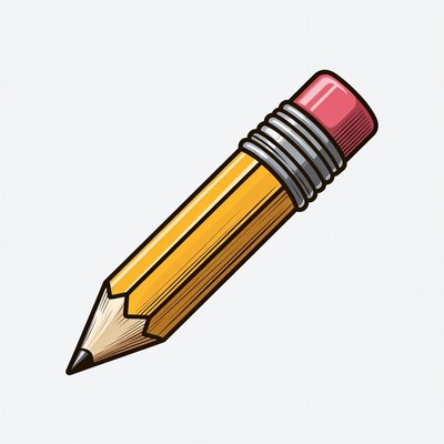 Yellow Pencil with Eraser