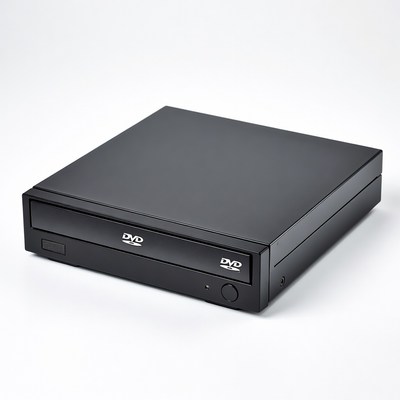 Black DVD Drive Isolated
