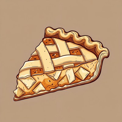 Apple Pie Slice Illustration
