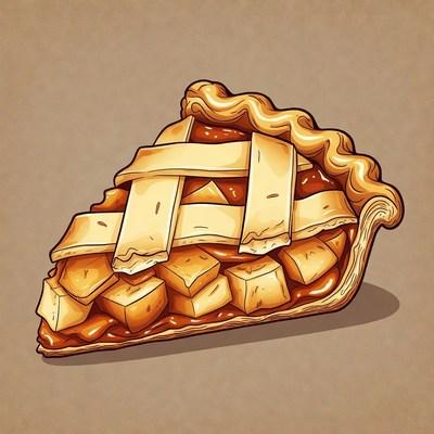 Apple Pie Slice Illustration