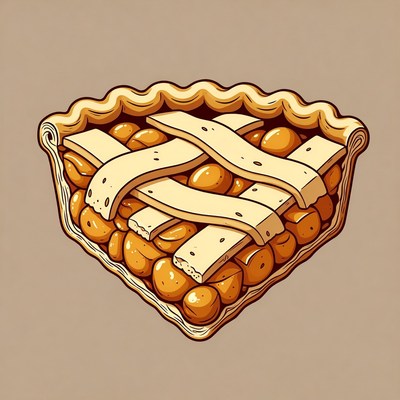 Apple Pie Slice Illustration