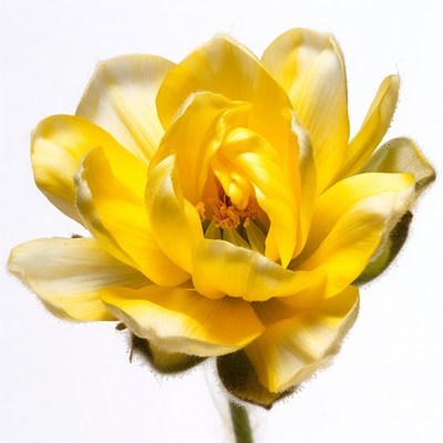 Yellow Flower on White Background