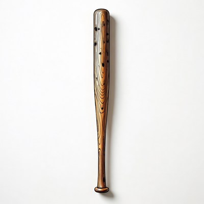 Wooden Baseball Bat with Dots