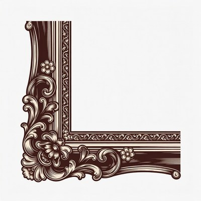 Ornate Vintage Picture Frame Corner