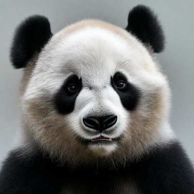 Cute panda close-up portrait