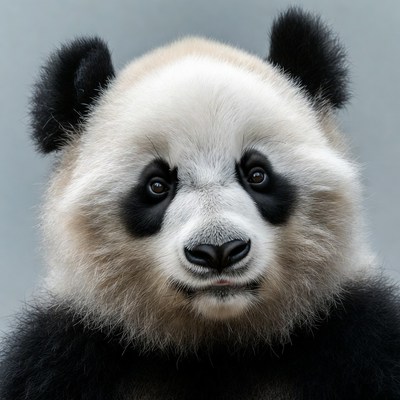 Close-up of cute panda face