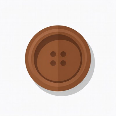Brown Button Illustration