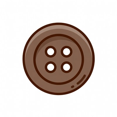 Brown Button Icon