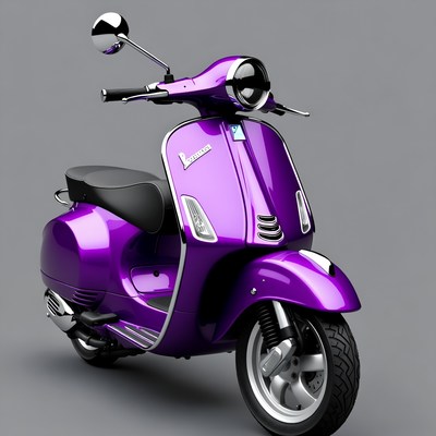 Purple Vespa Scooter