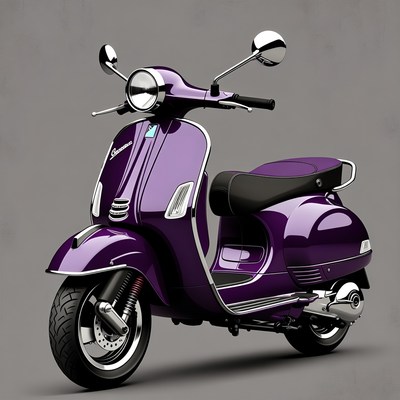 Purple Vespa Scooter