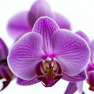 Purple Orchid Flower Closeup