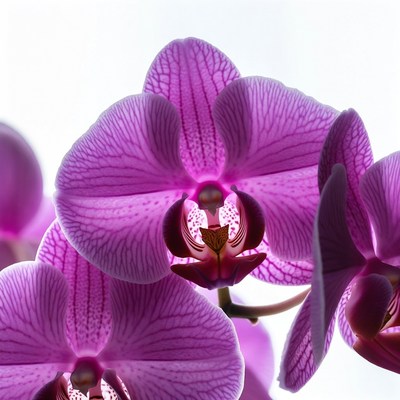 Purple Orchid Flower Closeup