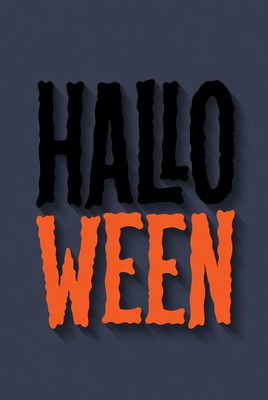 Halloween Text on Dark Background