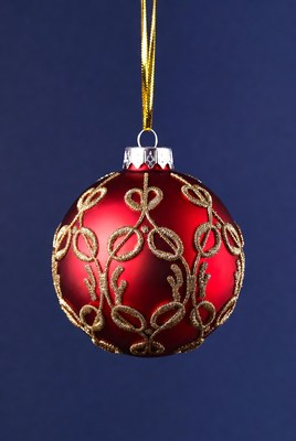 Red Gold Christmas Ornament Hanging