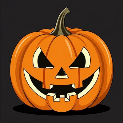 Jack-o'-lantern pumpkin illustration