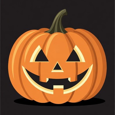 Jack-o'-lantern pumpkin illustration