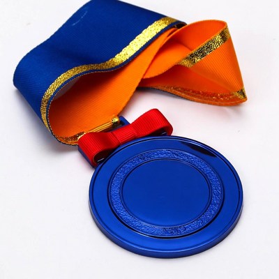 Blue Medal with Ribbons