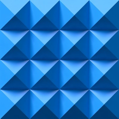 Blue 3D Triangle Geometric Pattern